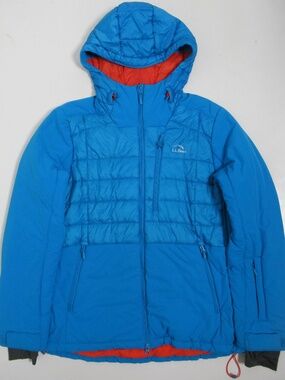 L.L.Bean Men's Rangeley PrimaLoft Fill Ski Hooded Jacket Blue 502449 Size L